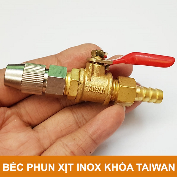 Béc phun xịt inox khoá nước Taiwan chỉnh tia