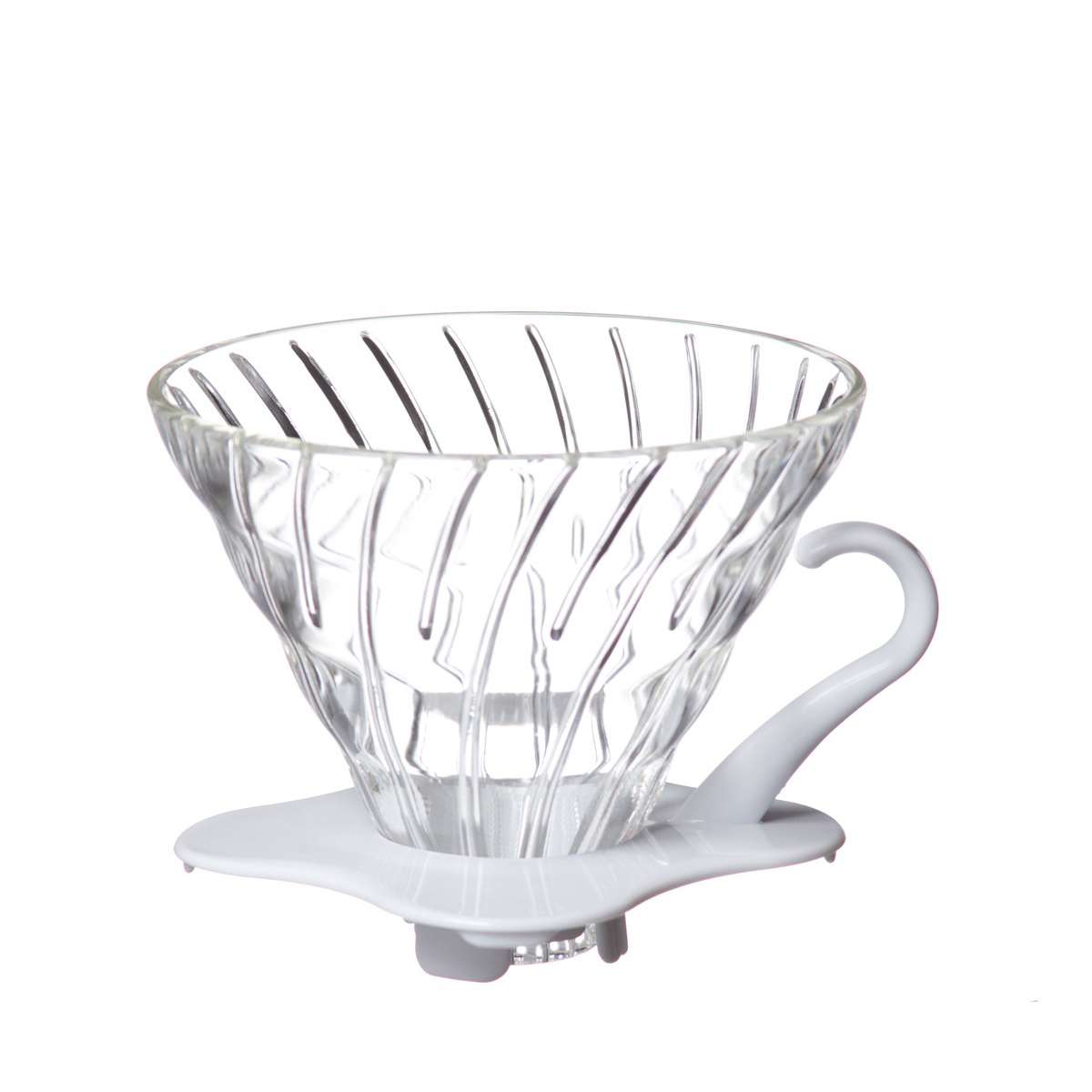 PHỄU LỌC CÀ PHÊ THUỶ TINH HARIO V60 DRIPPER VDG-02R GLASS SIZE 2-4 LY – TRẮNG - Nhập khẩu chính hãng