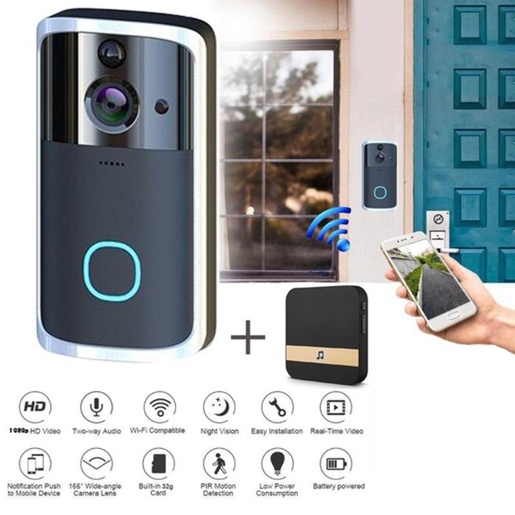 Hilabee 1080P Bạc Video Chuông Cửa Dây-Giá Rẻ Camera An Ninh PIR-Phát Hiện Chuông