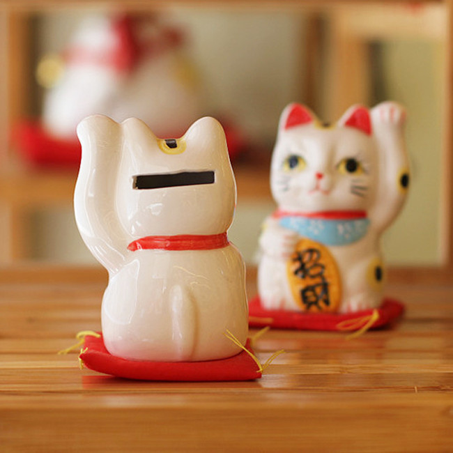 Mèo thần tài Nhật Bản Maneki neko Chiêu Tài 164165 - 10cm (1 con)