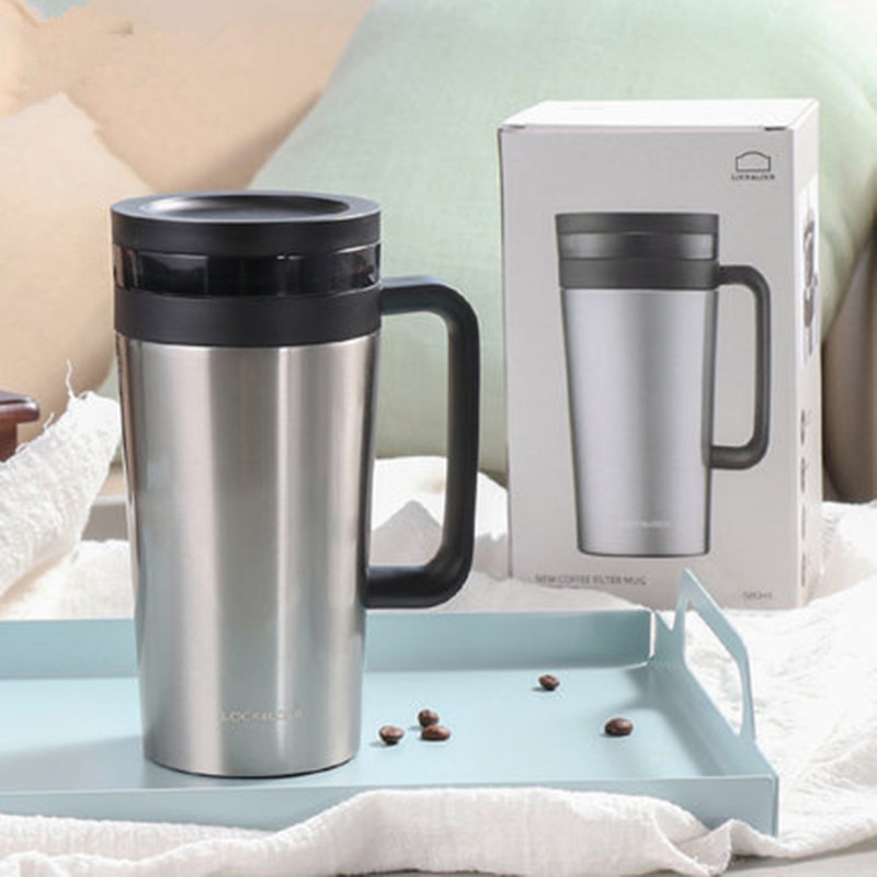 Ly giữ nhiệt Lock&Lock Coffee Filter Mug LHC4197 580ml - Hàng chính hãng, Có lưới lọc trà, Coffee bằng Inox, Chất liệu thép không gỉ, Giữ nóng hoặc giữ lạnh tốt Kèm ống hút Inox 304