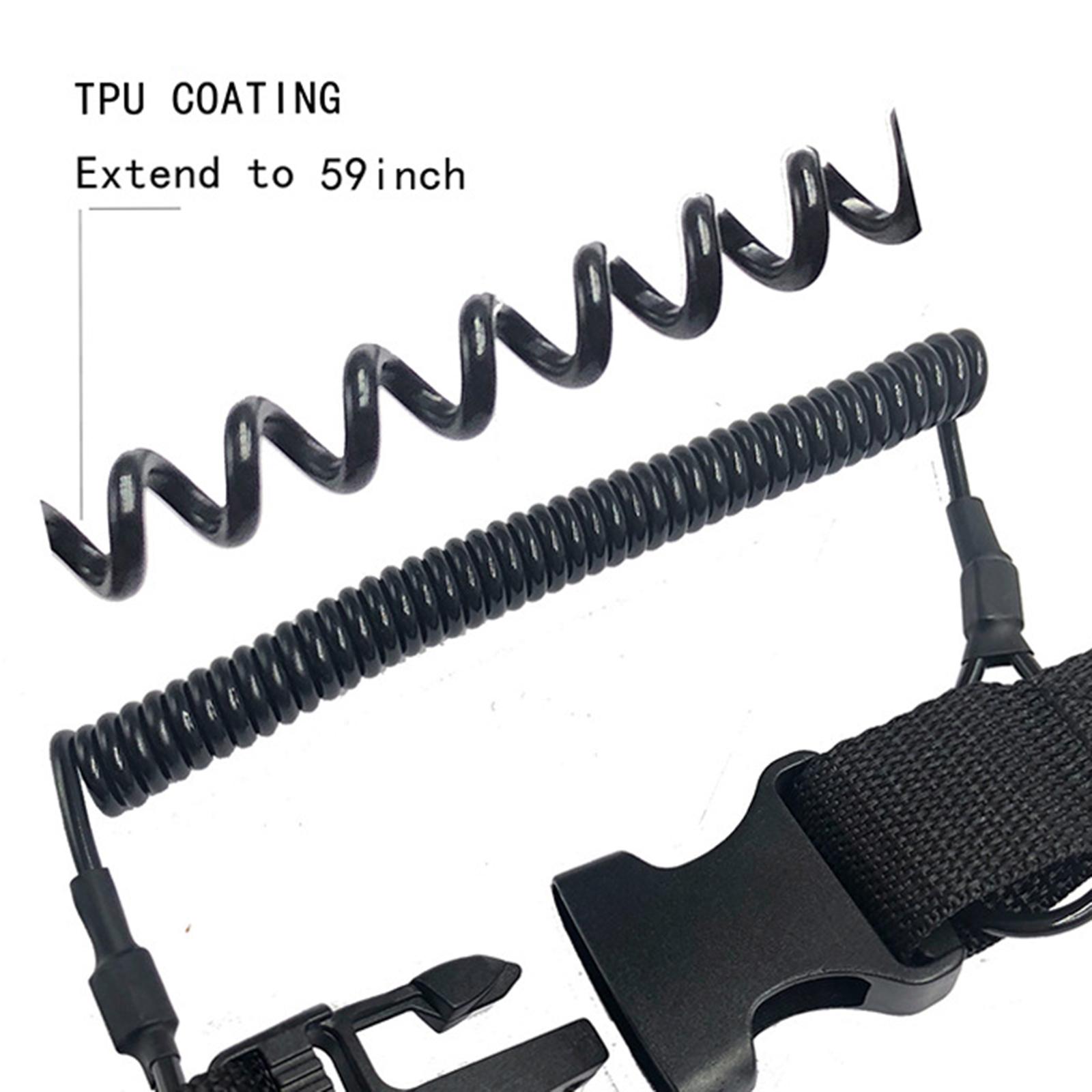 Fishing Lanyard Snappy Coil Lanyard W/ Clips,Quick Release Buckle for Camera