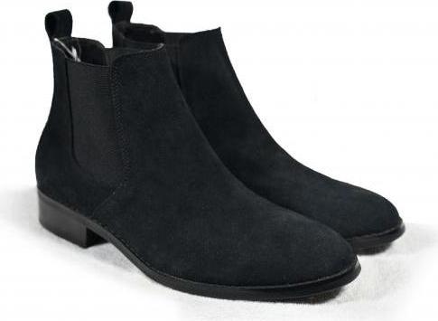 Giày Chelsea Boot Tathanium Nam Màu Đen Da Lộn TFBKS8812