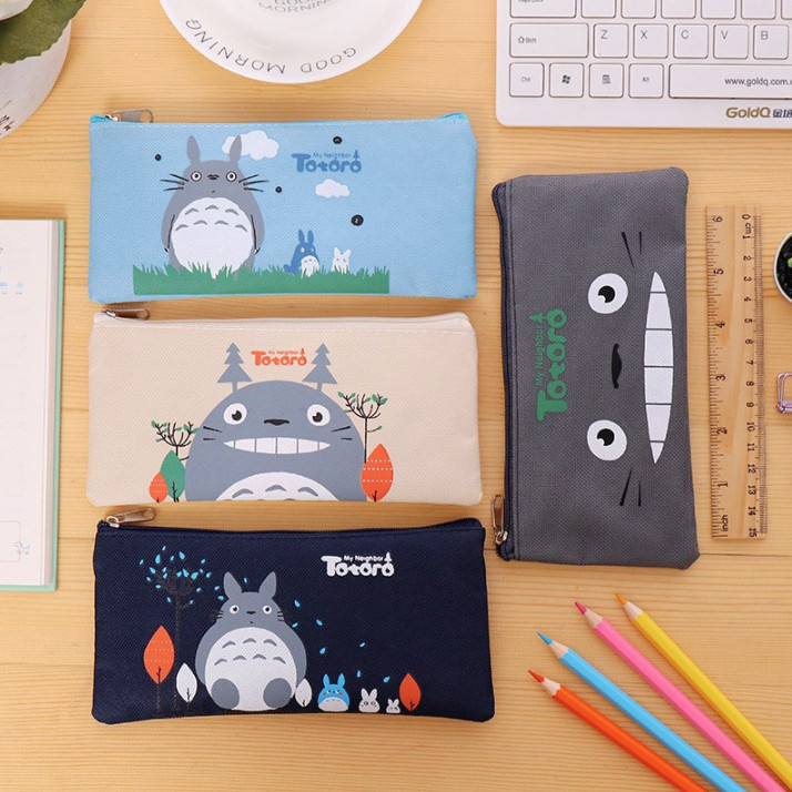 [COMBO 2 chiếc] Túi Vải Đựng Đồ Dùng Học Tập TOTORO - Túi Đựng Bút Viết Siêu Cute