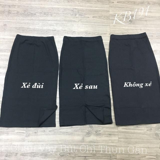 Chân Váy Bút Chì Chất Thun Gân - 3 Loại