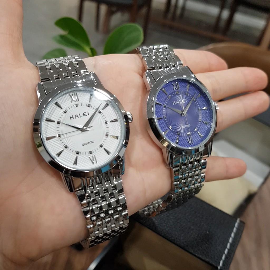 Đồng hồ nam Halei dây thép bạc cao cấp chính hãng Tony Watch 68