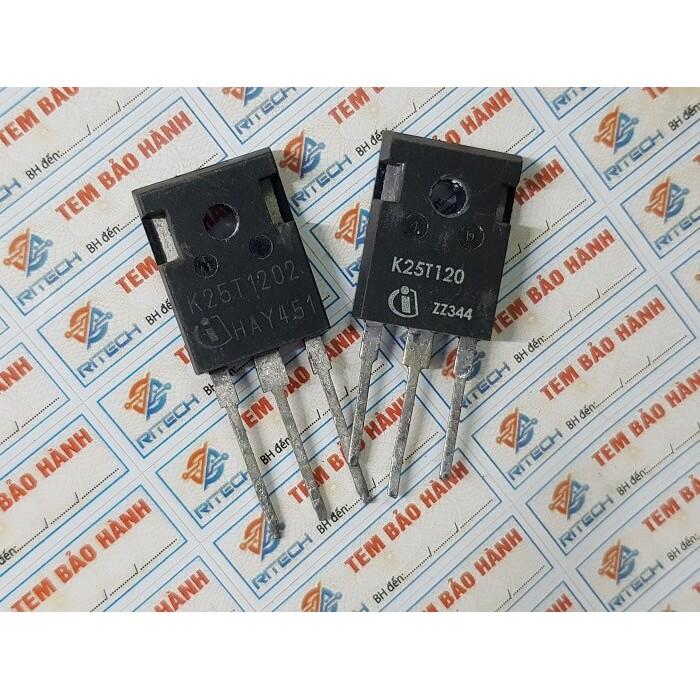 combo 5 con K25T120, IKW25N120T IGBT 25A/1200V TO-3P Tháo Máy -hàng chính hãng