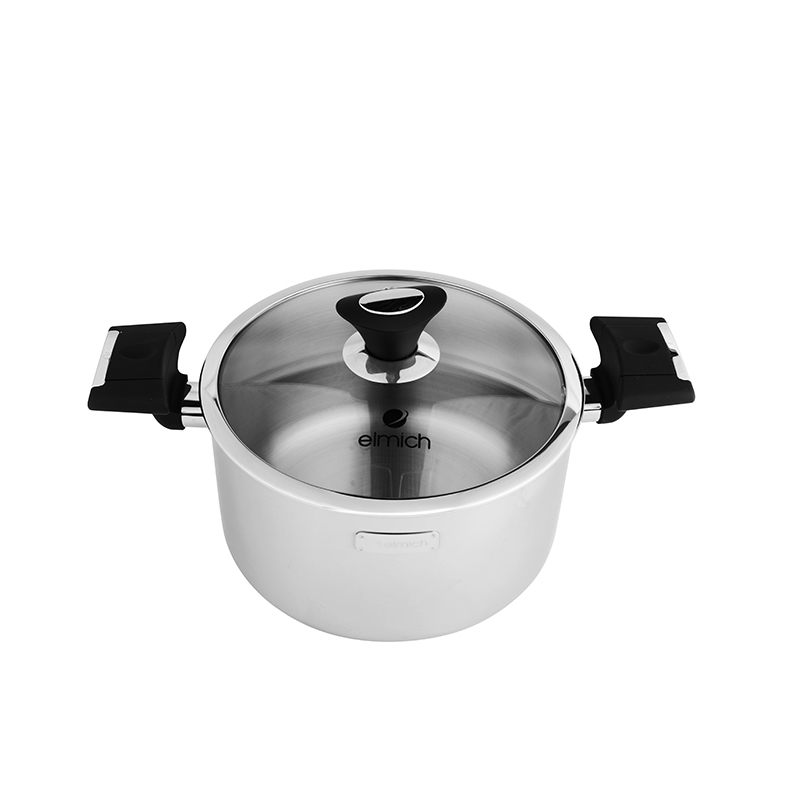 Bộ nồi chảo inox 3 lớp đáy liền cao cấp (Quánh 16, nồi 20, chảo 24cm)