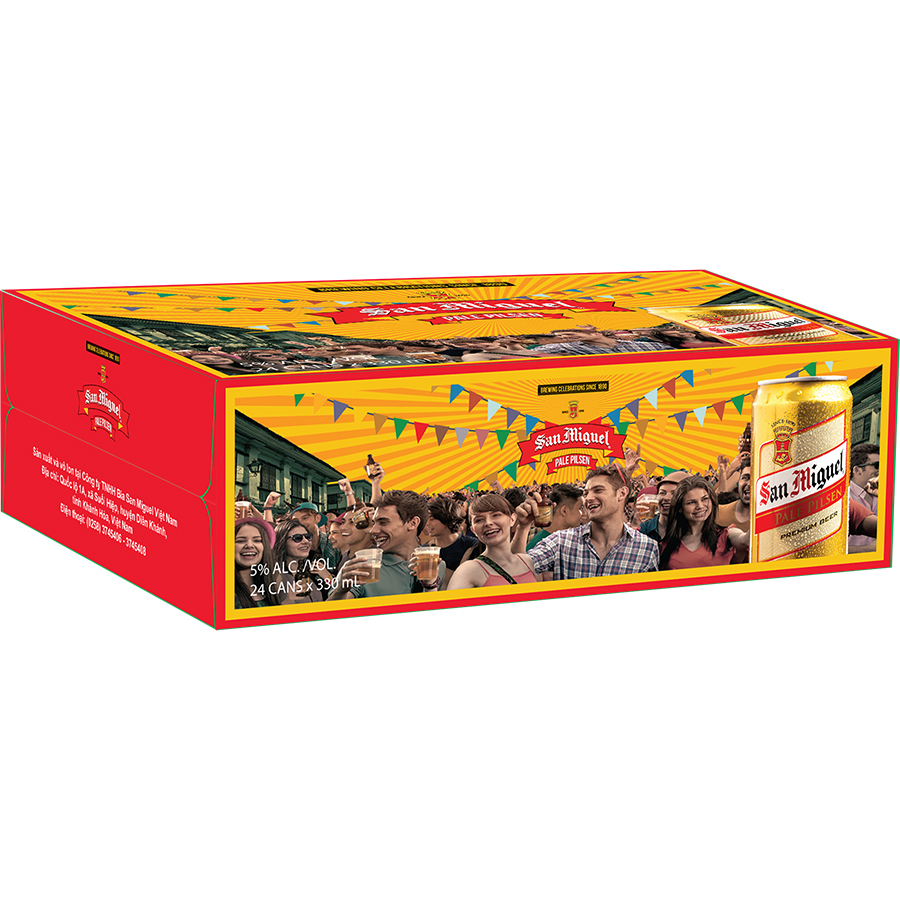 Thùng 24 Lon Bia  SAN MIGUEL Pale Pilsen 330 ml