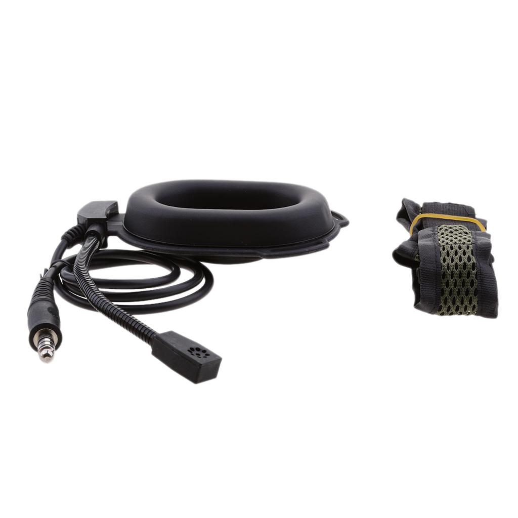 PTT Headband Headphone Earpiece with Mic for Baofeng TYT Kenwood Two Pin Two Way Radio