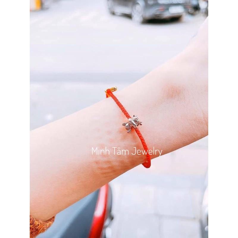 Vòng tay trâu Rose Gold 18k,Vòng chỉ đỏ trâu #vàng hồng 18k-Minh Tâm Jewelry