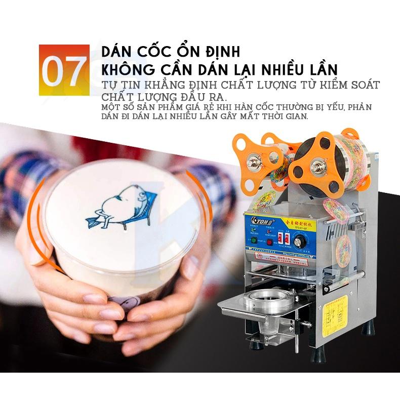 Máy ép miệng ly tự động Eton Q7 dành cho quán trà sữa