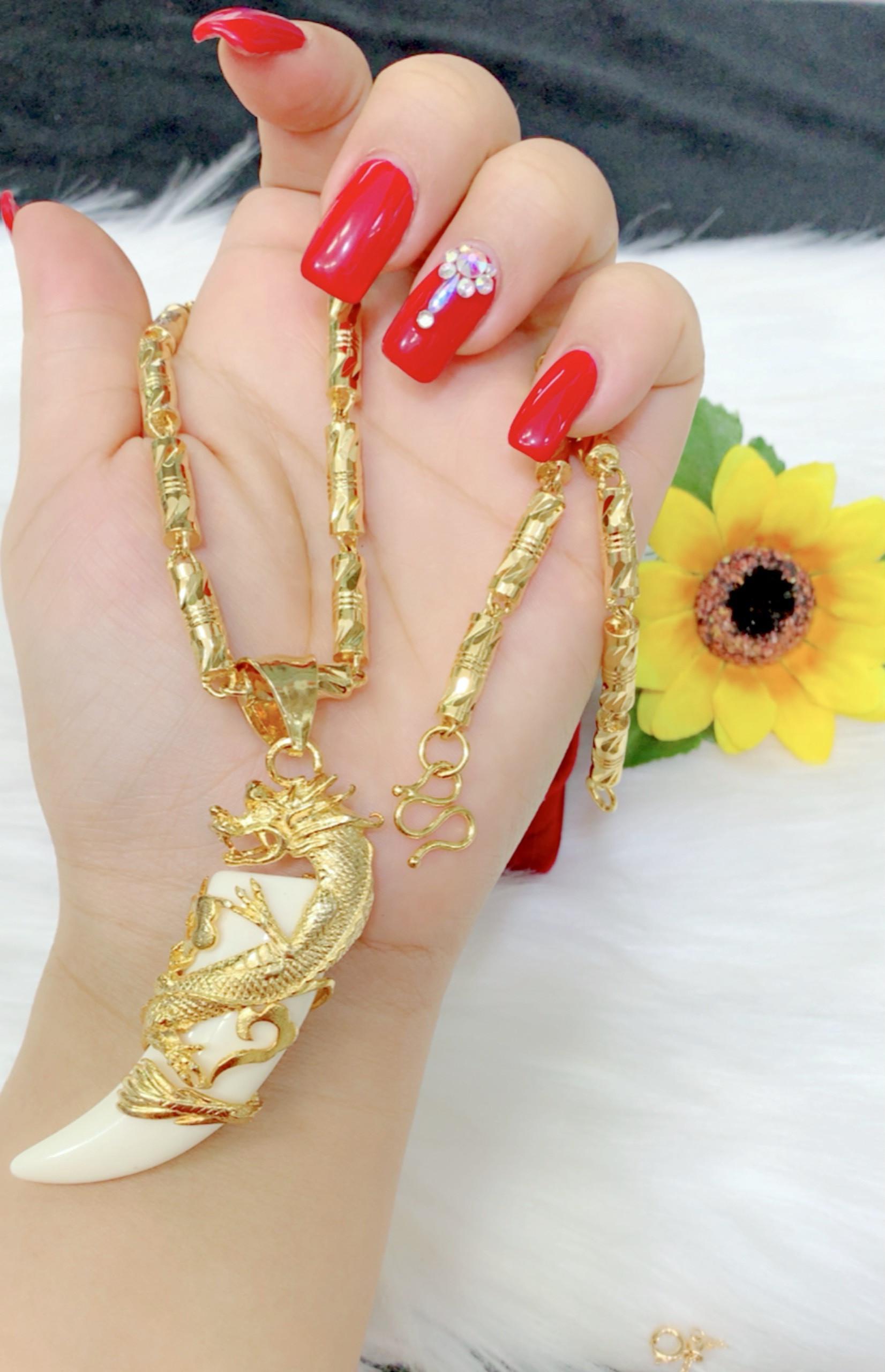 Dây chuyền nam mạ vàng 24k