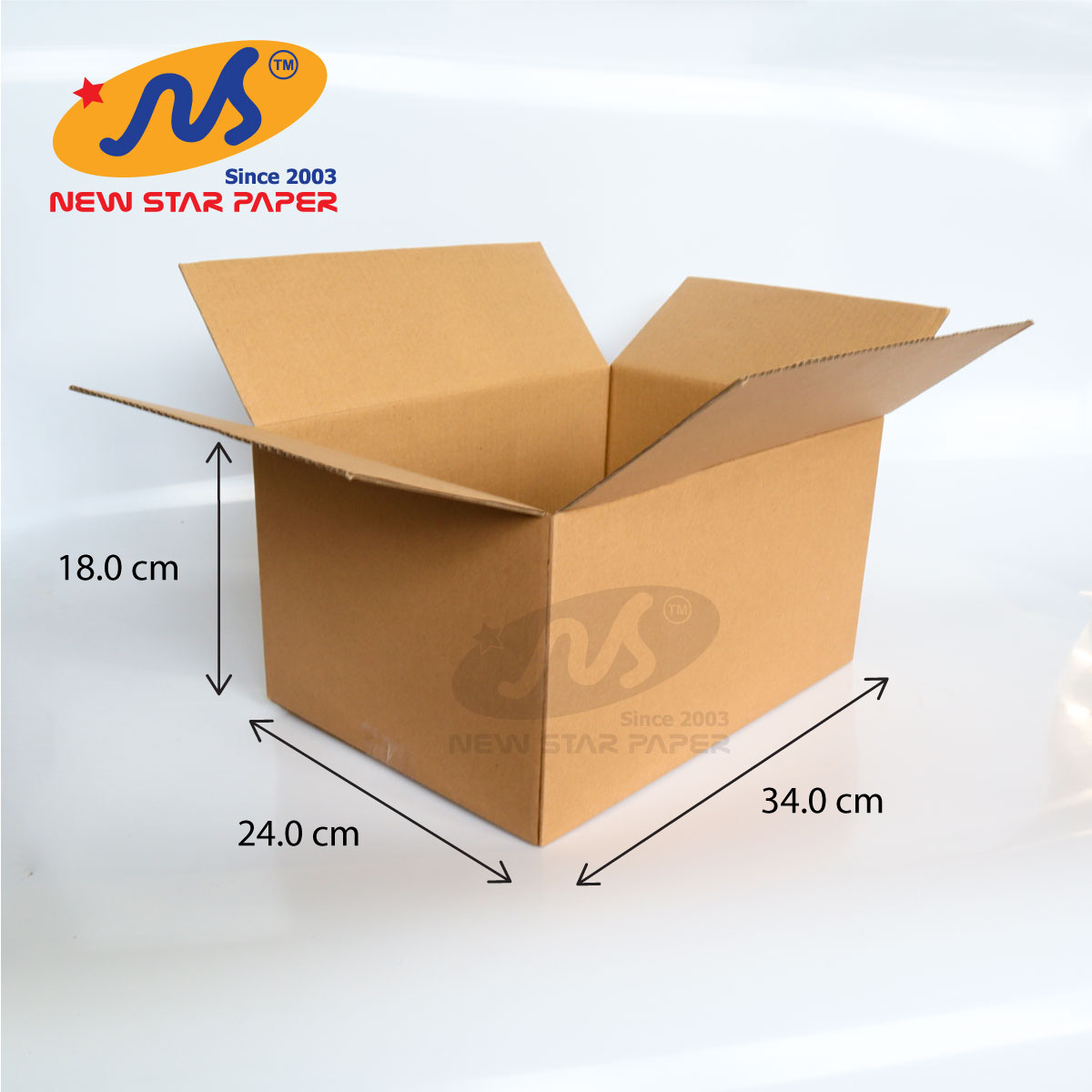 34x24x18cm - Combo 10 thùng giấy carton