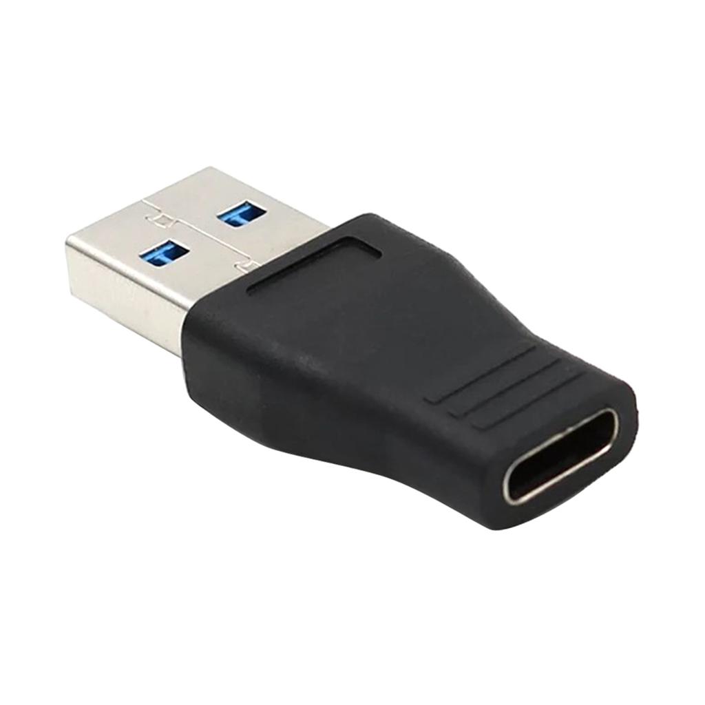 PREMIUM USB MALE TO USB TYPE-C FEMALE PLUG ADAPTER CONVERTER CONNECTORS BLACK