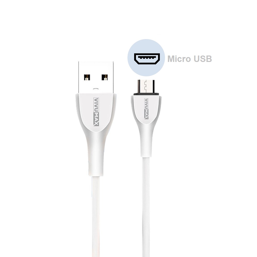 Cáp sạc nhanh và truyền dữ liệu VivuMax M101 đầu sạc USB Type C dòng điện 2.4A siêu bền - 1m Cho Android (Samsung/Oppo/Xiaomi/Vsmart/Realme…)- Hàng Chính Hãng