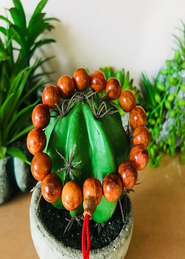 Vòng tay gỗ Huyết Long phong thủy cao cấp size 12 ly
