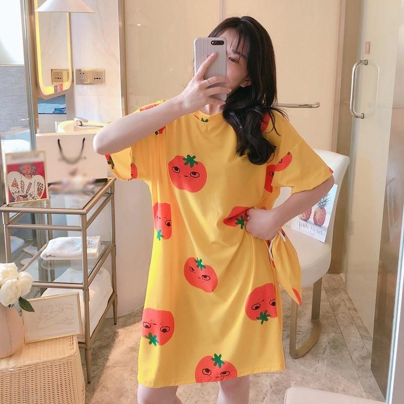 Đầm ngủ tay ngắn dáng rộng xinh xắn cho nữ