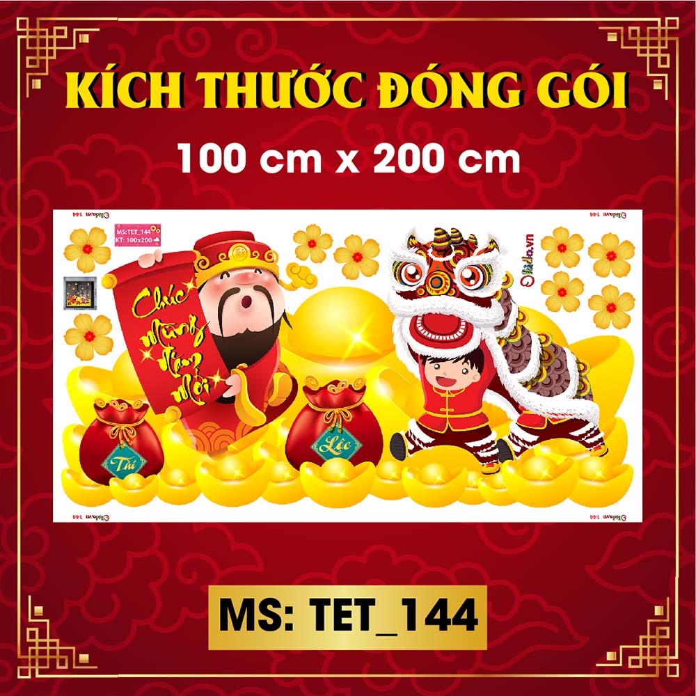 Decal trang trí tết  số 144