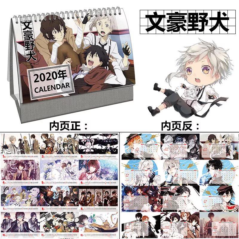 (Lịch 2020) Lịch để bàn hình Anime Bungo Stray Dogs - Đặc Nhiệm Thám Tử - Văn hào lưu lạc