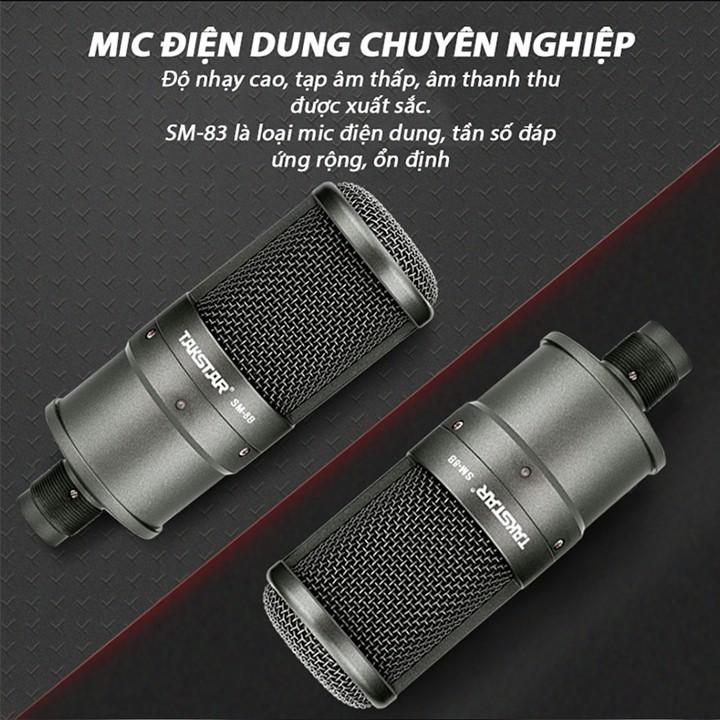 MICRO TAKSTAR SM8B Thu Âm Livestream Hát Karaoke Chuyên nghiệp  - Hàng Chính Hãng