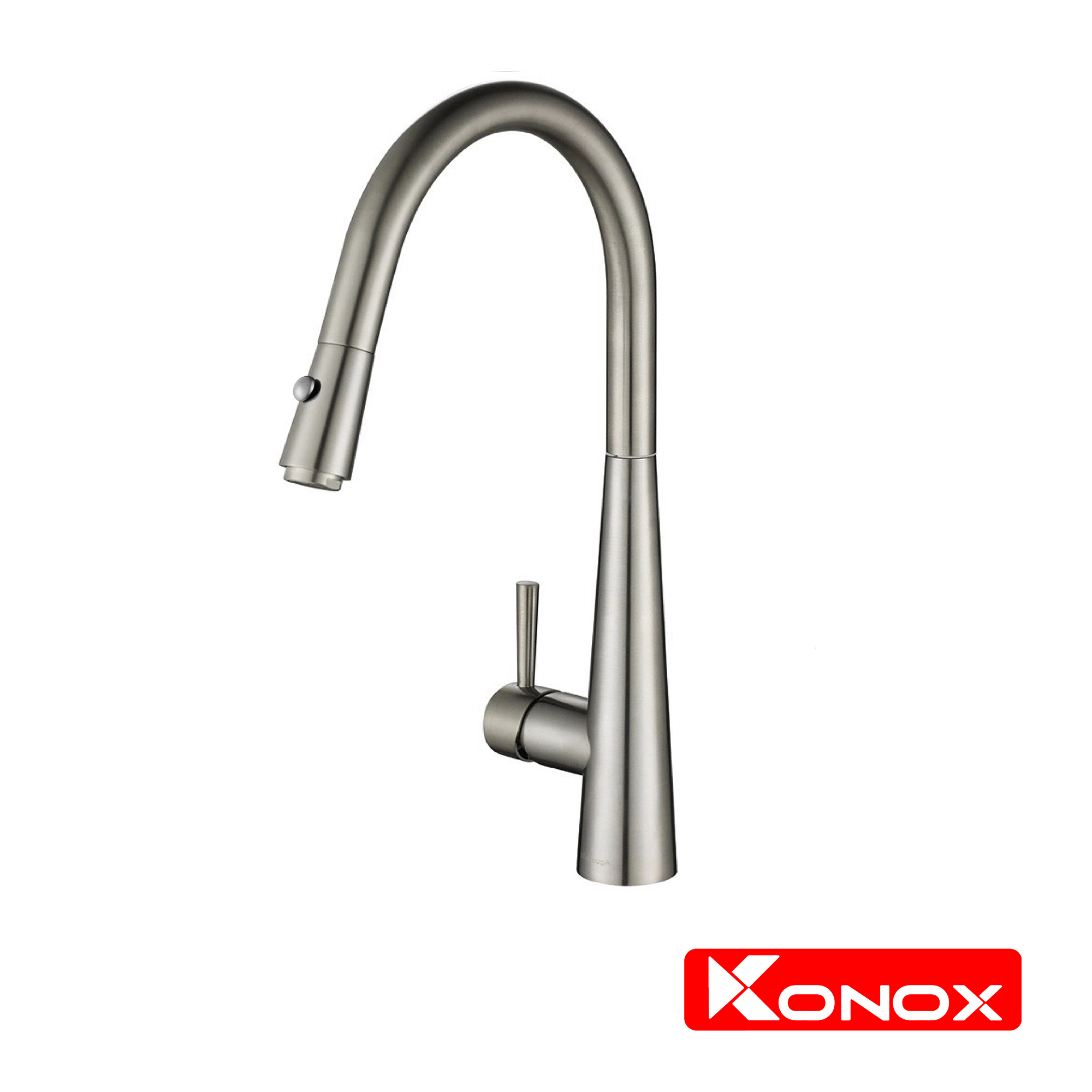 Vòi rửa bát rút dây Konox, Model KN1901N, Inox 304AISI tiêu chuẩn châu Âu, mạ PVD 5 lớp sáng bóng, Hàng chính hãng