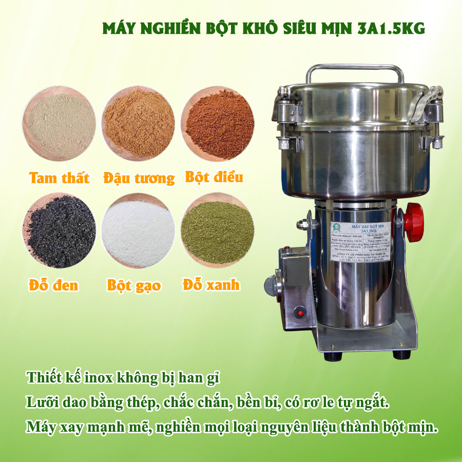 Máy nghiền bột khô siêu mịn 1.5kg