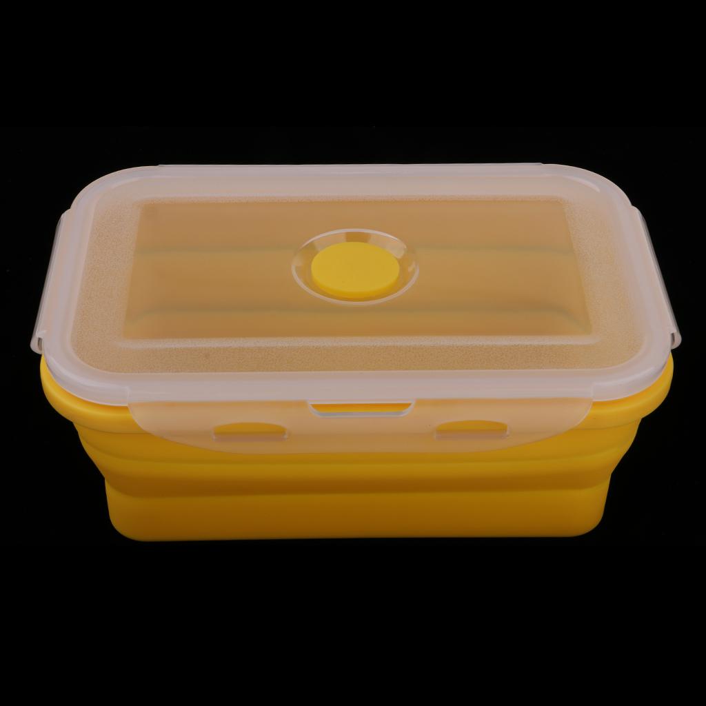 Portable Silicone Collapsible Lunch Bento Box, Microwave, Dishwasher and Freezer to Oven Safe