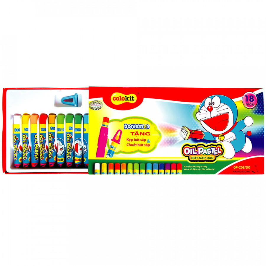 Bút Sáp Dầu Thiên Long OP-C08/DO (18 màu) - Mẫu Ngẫu Nhiên