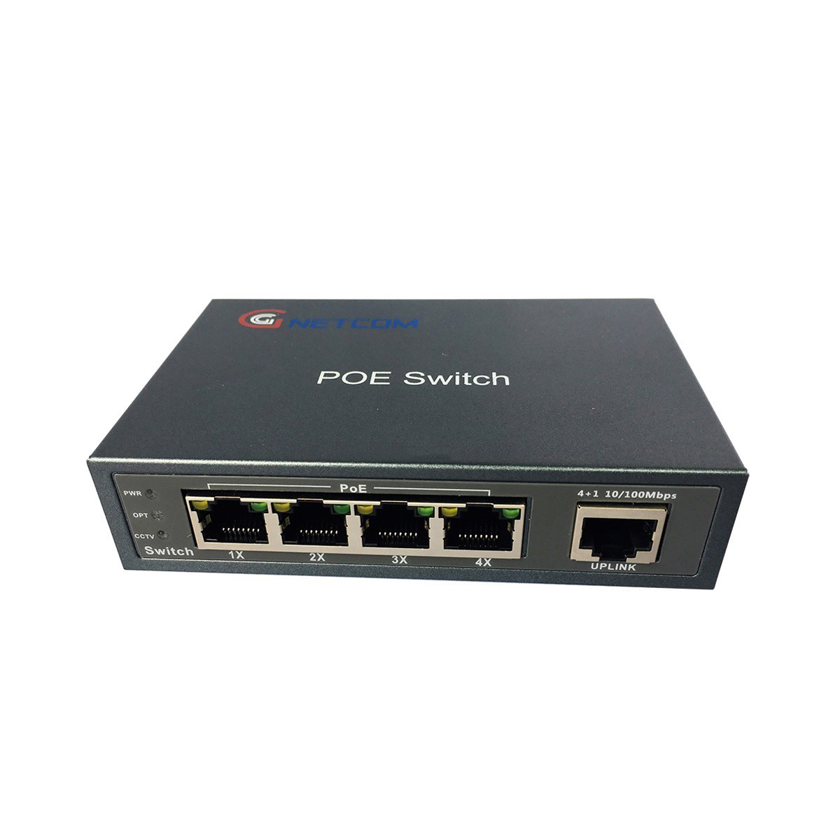 Bộ chuyển đổi POE 4 Cổng GNETCOM HL-POE11004P - Hàng Chính Hãng