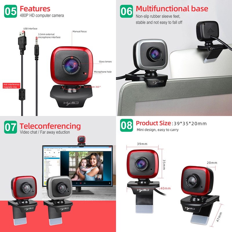 Webcam HYSJ A849S cho máy tính - hàng nhập khẩu