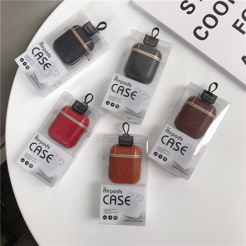 Bao Case Leather Luxury Cho Airpods 1/ Airpods 2 Bảo Vệ Chống Va Đập