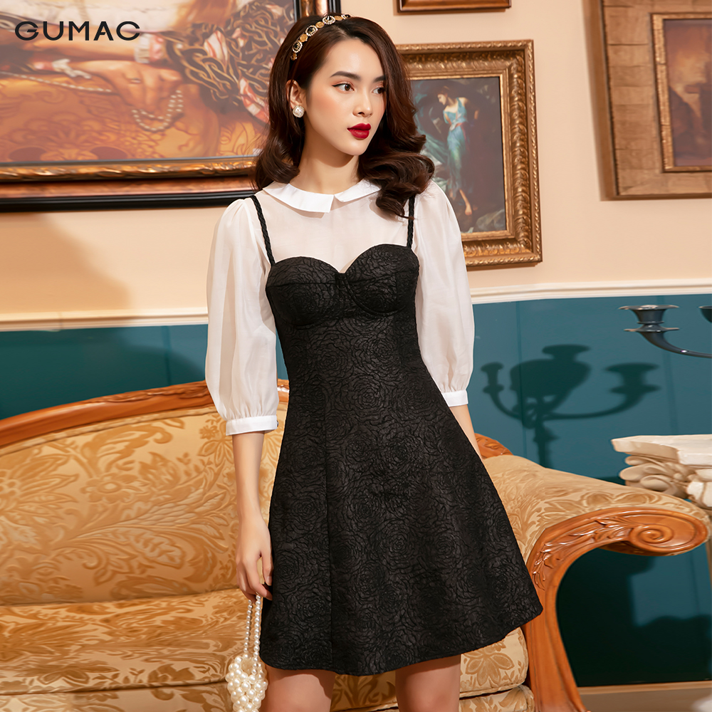 Đầm Luxury 2 dây cúp ngực GUMAC DVB1105