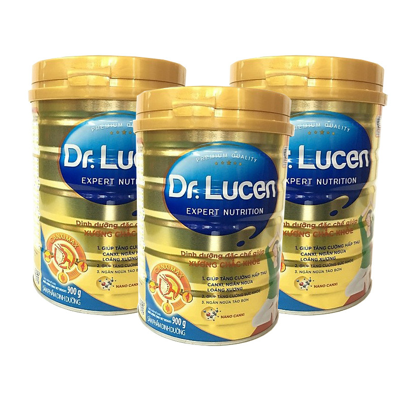 3 Hộp Sữa Bột Nutifood DR. Lucen Canximax 900 Gr