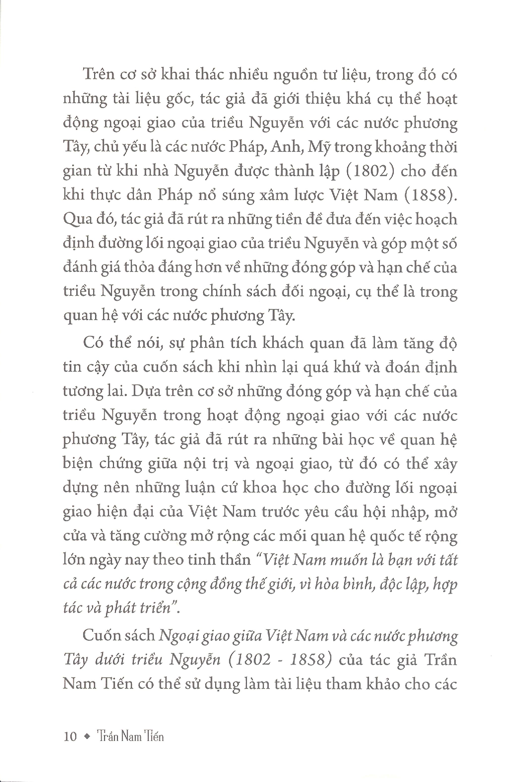 Ngoại Giao Giữa Việt Nam Và Các Nước Phương Tây Dưới Triều Nguyễn (1802 - 1858)