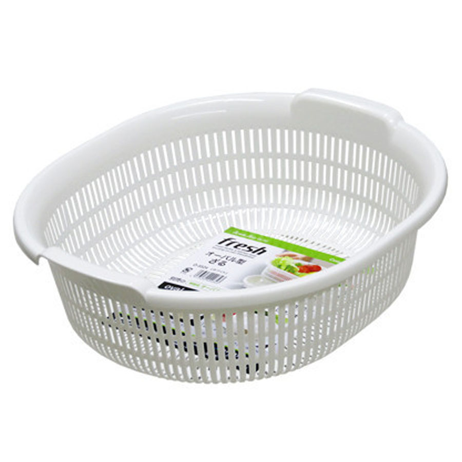 Rổ nhựa trắng 5,3L đựng thực phẩm nhà bếp tiện lợi - Hàng nội địa Nhật
