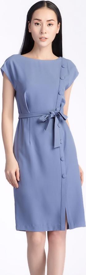 Đầm A Nẹp Trước De Leah - Xanh Dương
