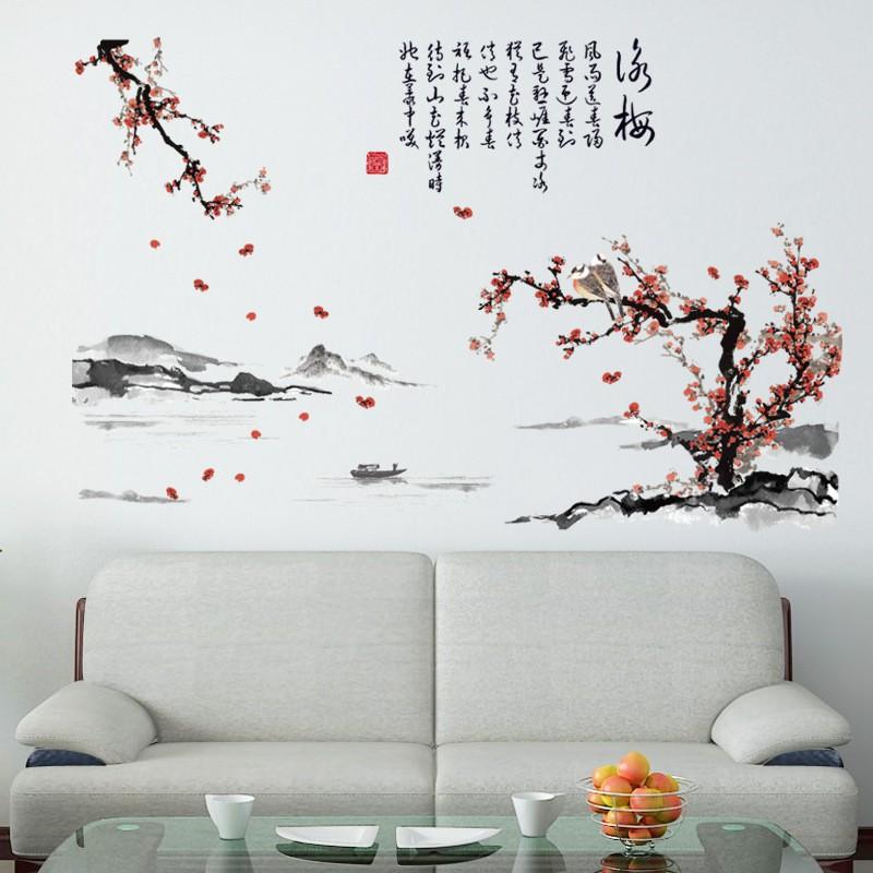 Decal dán tường nghệ thuật khung cảnh thiên nhiên SH1935