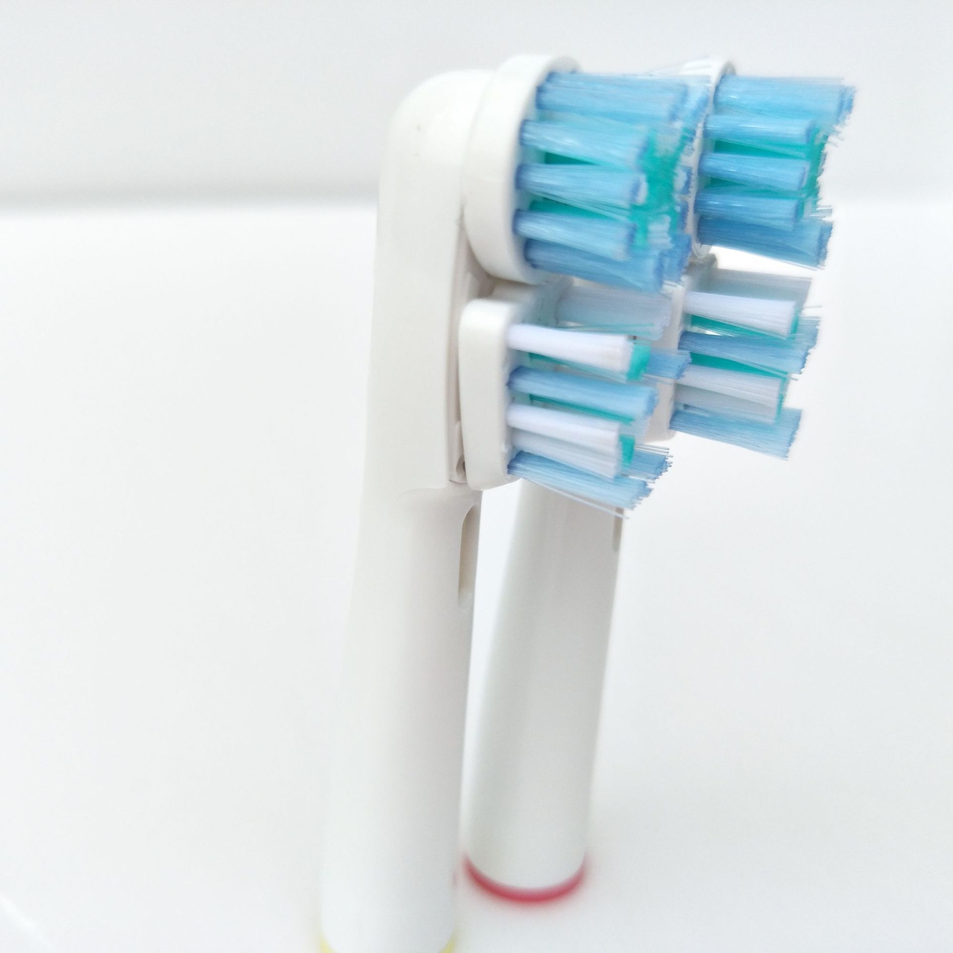 Cho máy Oral B Braun, SB-417A Dual Heads đầu kép, Bộ 4 đầu bàn chải đánh răng điện thay thế , Phá tan mọi mảng bám, làm sạch cao răng, cho răng sáng bóng