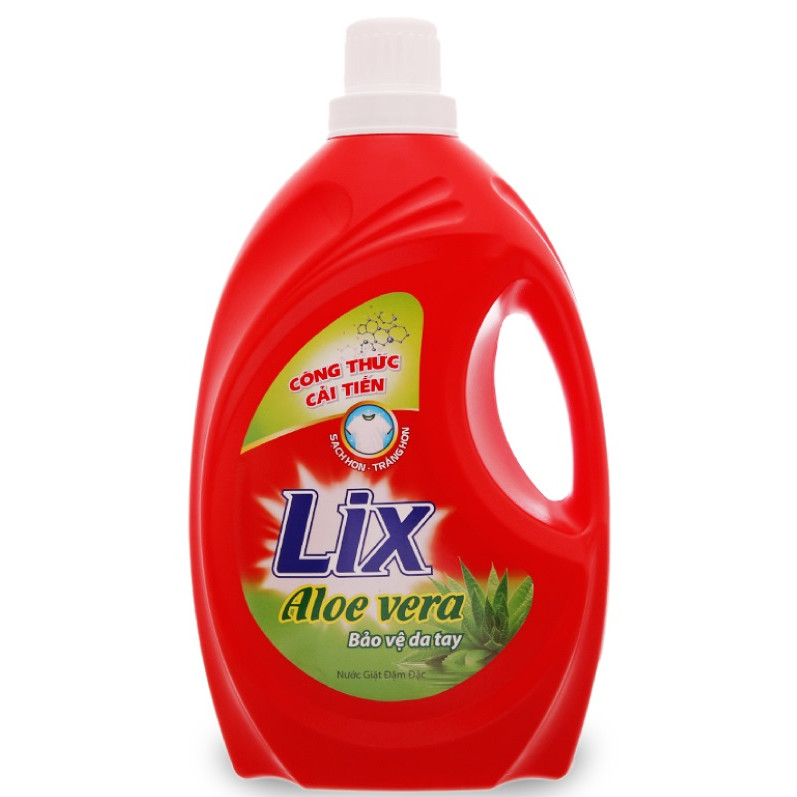 Nước Giặt Lix Nha Đam Aloe Vera 4Kg NG400 - Bảo Vệ Da Tay