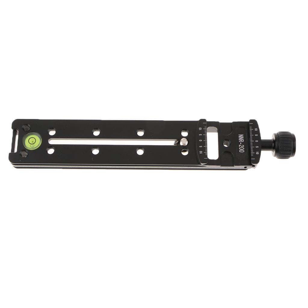 200mm Multifunction Long Sliding Dual Dovetail Rail Nodal Slide Plate Quick Release Clamp,Adapter for Camera Macro Photography