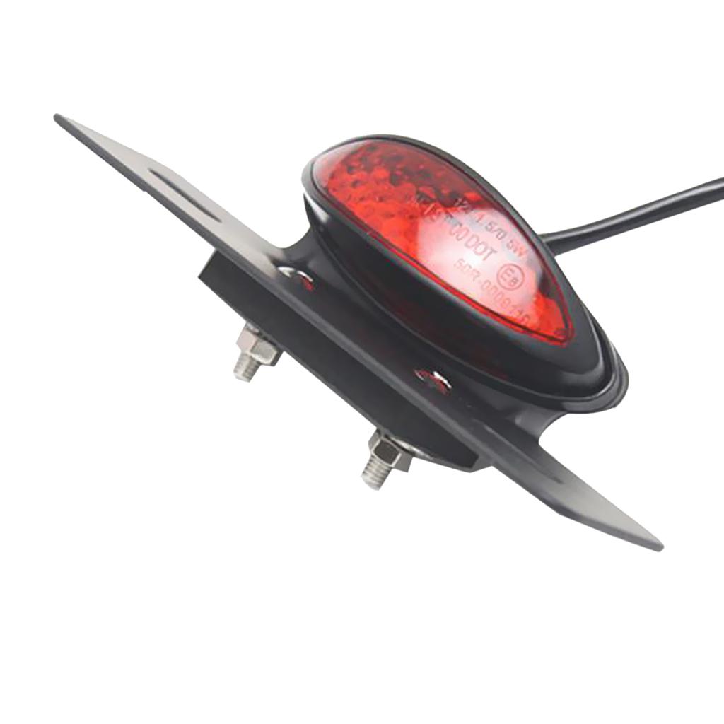 12V 14-LED Motorcycle Turn Signal Brake License Plate Integrated Tail Light