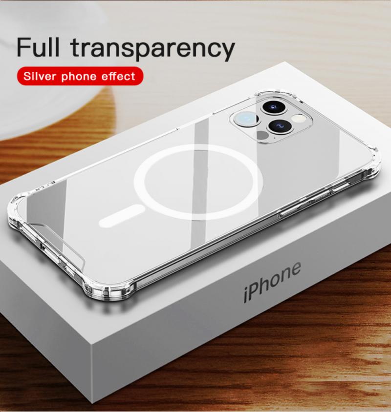 Ốp lưng trong suốt CYKE hỗ trợ sạc Sạc Từ Tính cho iPhone 12/ iPhone 12 Pro/ iPhone 12 Promax-Hàng chính hãng