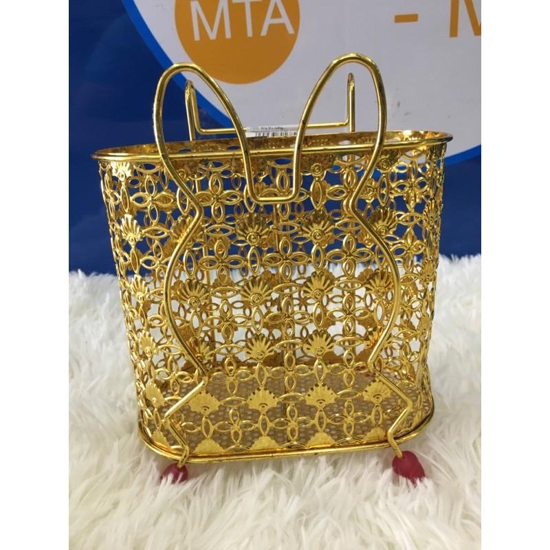 Ống đũa muỗng mạ vàng