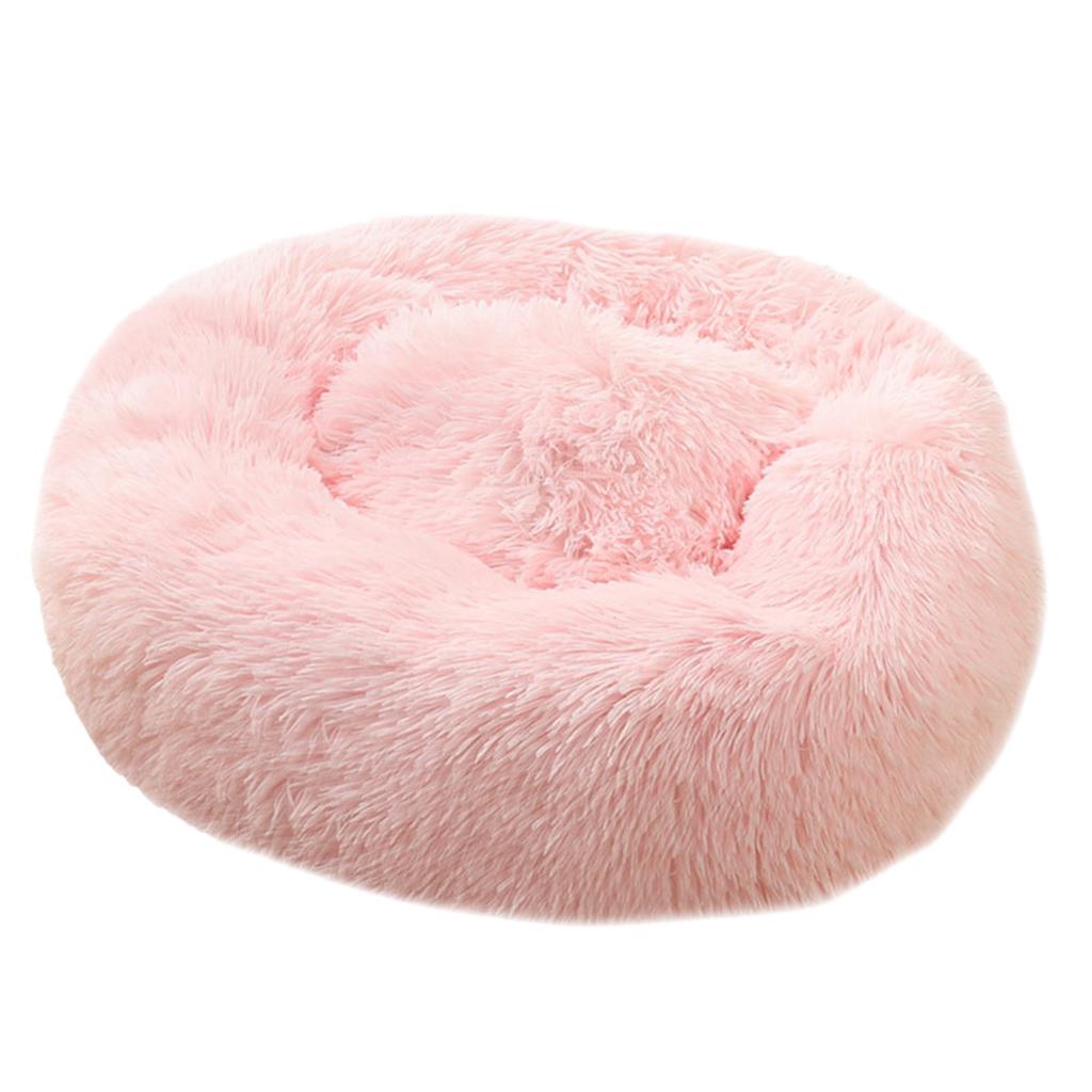 Pet Dog Sleeping Bed Indoor Pet Round Cozy Comfort Bed Nest  Pink-40cm