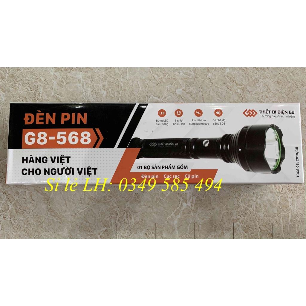 Đèn pin cầm tay G8-568 hợp kim nhôm siêu sáng, siêu bền