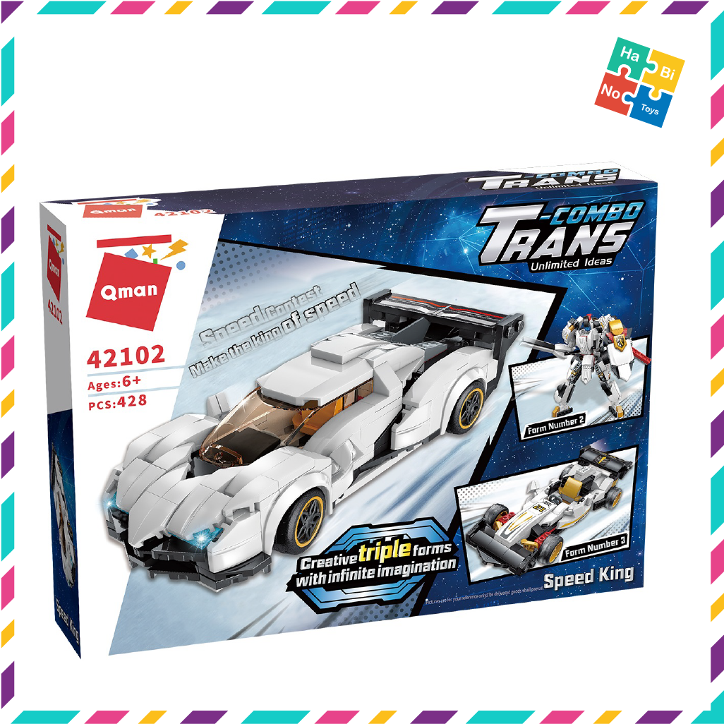 Bộ Đồ Chơi Xếp Hình Thông Minh Lego Qman 42102 Xe Ô Tô Đua Biến Đổi 3 Mô Hình 428 Mảnh Ghép Cho Trẻ Từ 6 Tuổi