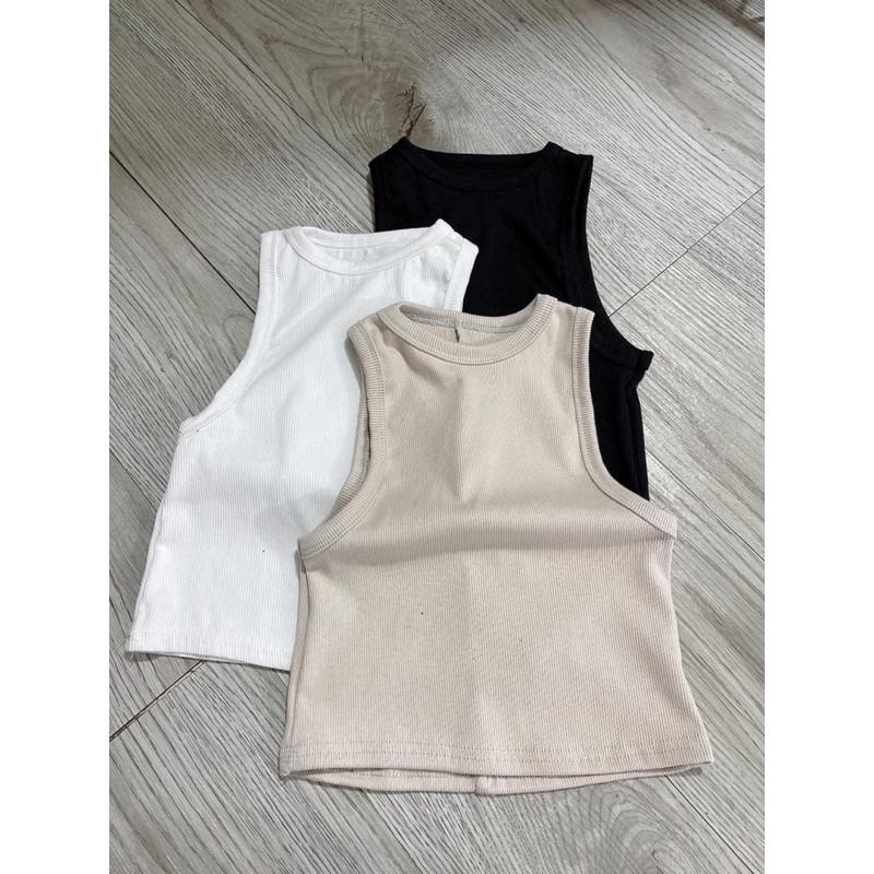 Áo ba lỗ nữ croptop ôm body trơn ulzzang, Áo 3 lỗ nữ trơn chất thun co giãn phong cách Hàn Quốc