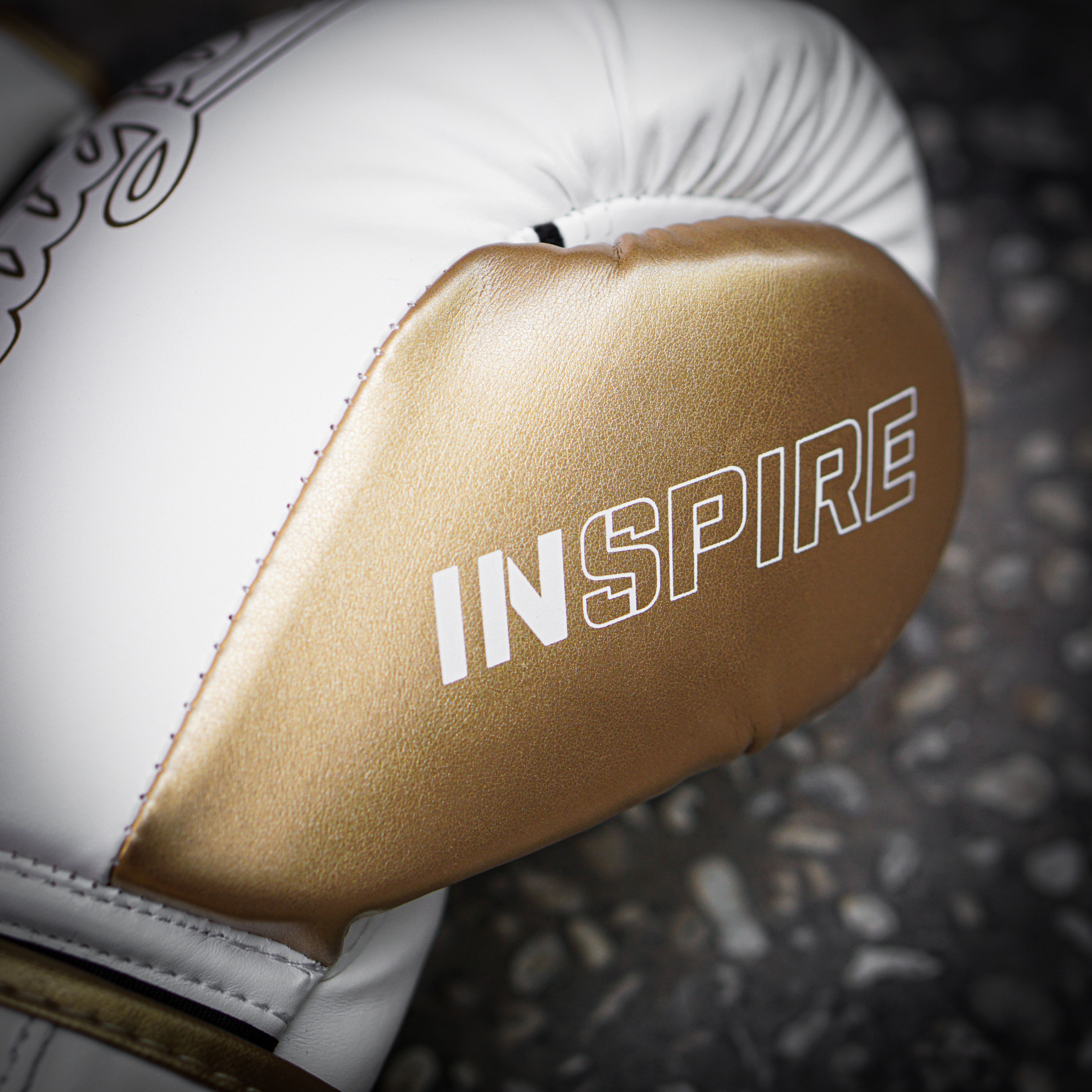 Găng tay Boxing Saigon Inspire - White/Gold