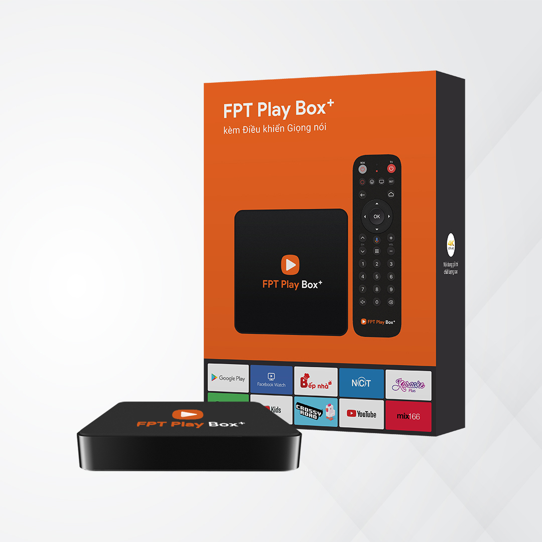 FPT Play Box+ 2019 Voice Remote hàng chính hãng  tặng kèm chuột quang không dây